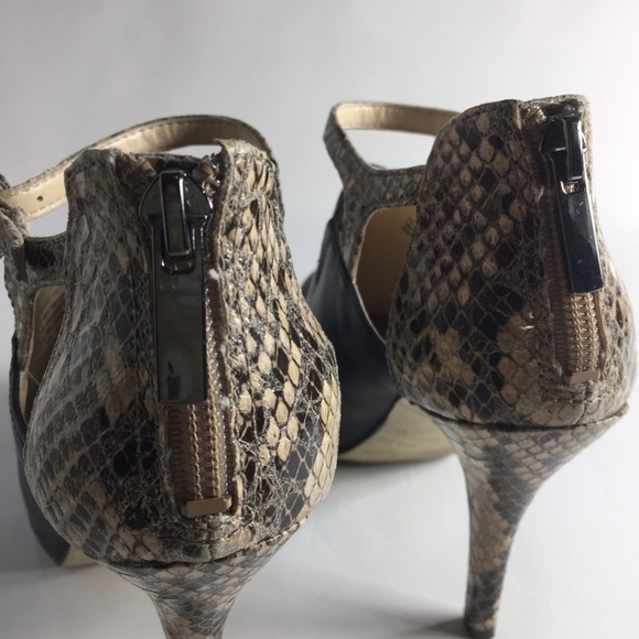 ENZO Angiolini snake skin black high heels pointed toe - Picture 7 of 10